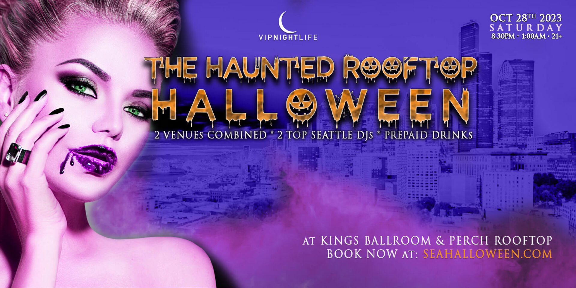 Seattle Halloween Haunted Hotel Rooftop Party – Seattle